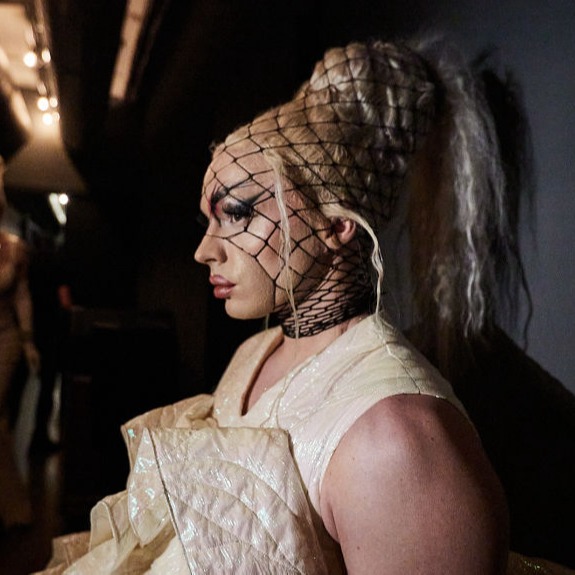 Portrait of judge CreativeSwine in avant-garde makeup